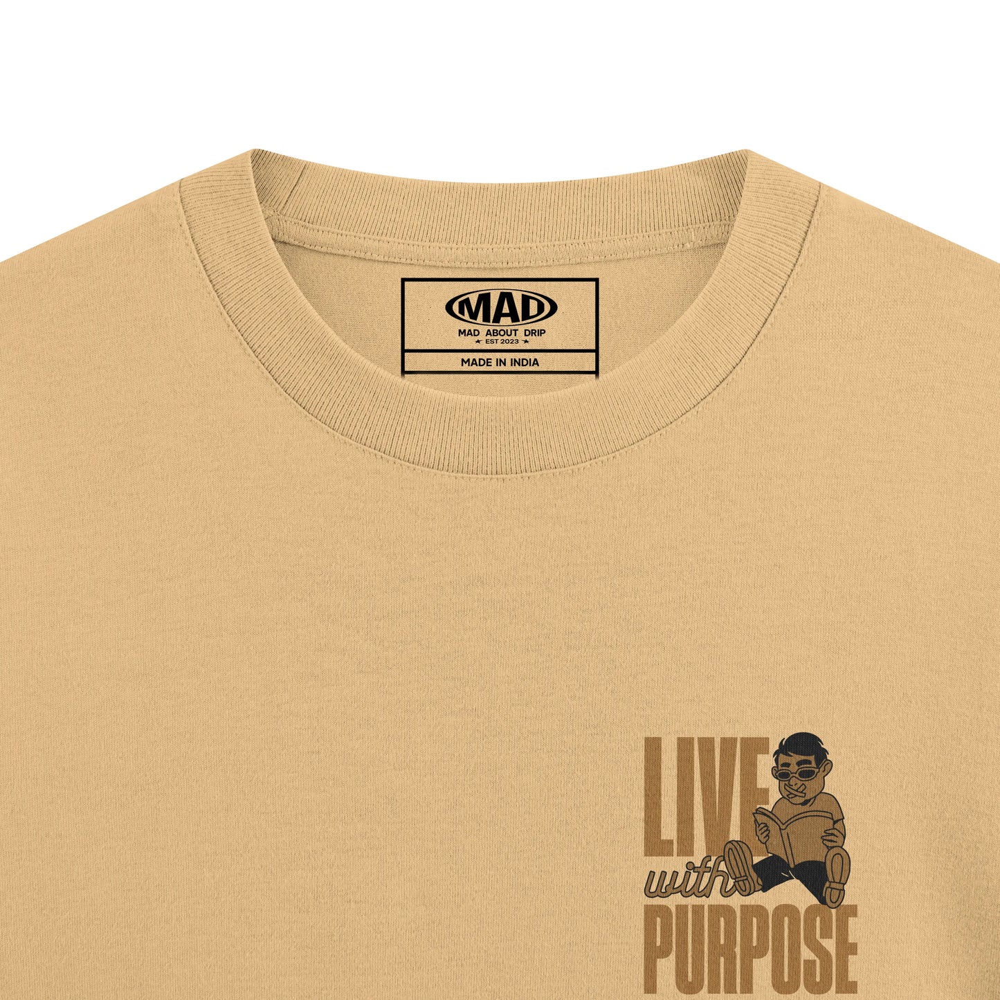 PASSION : BEIGE OVERSIZED T-SHIRT