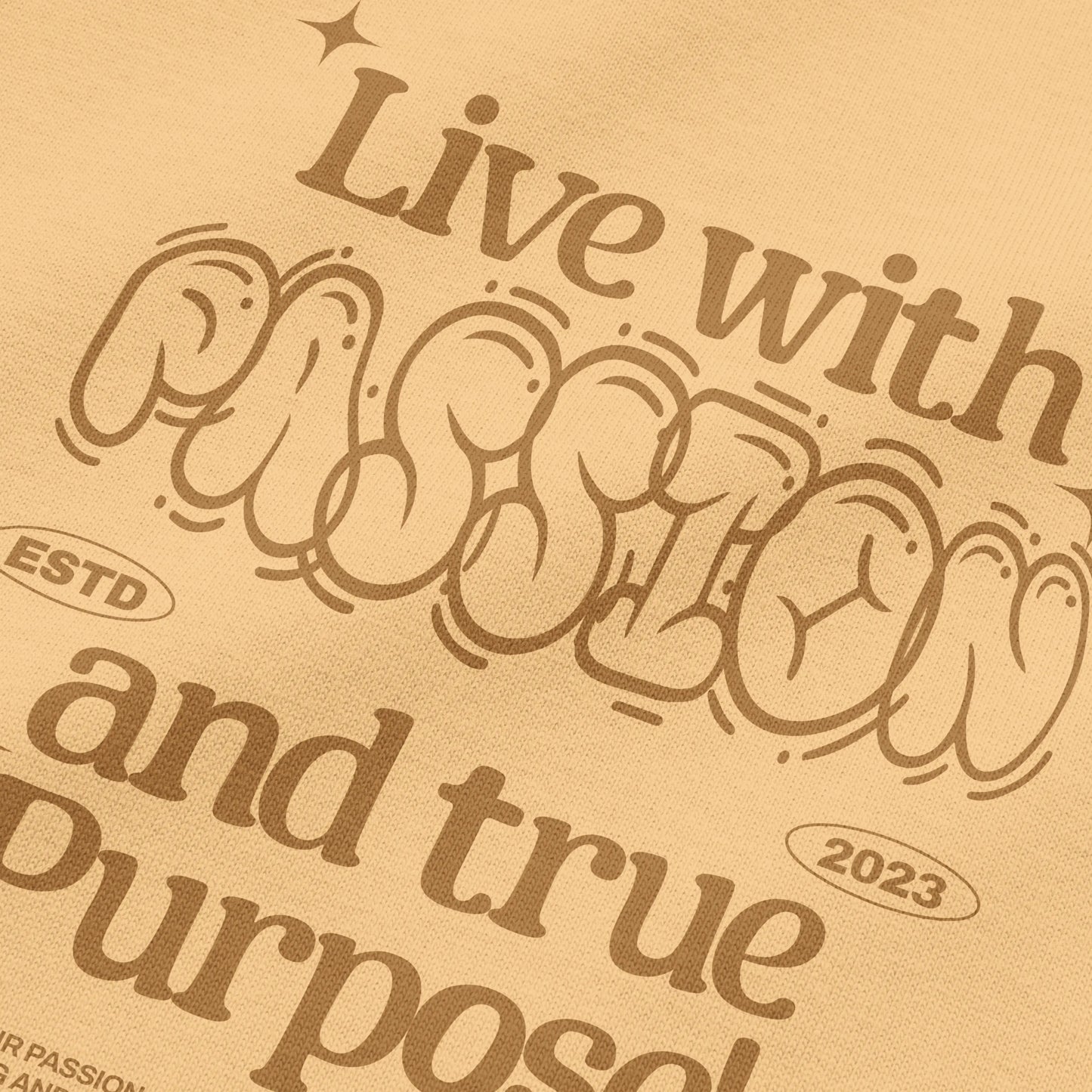 PASSION : BEIGE OVERSIZED T-SHIRT