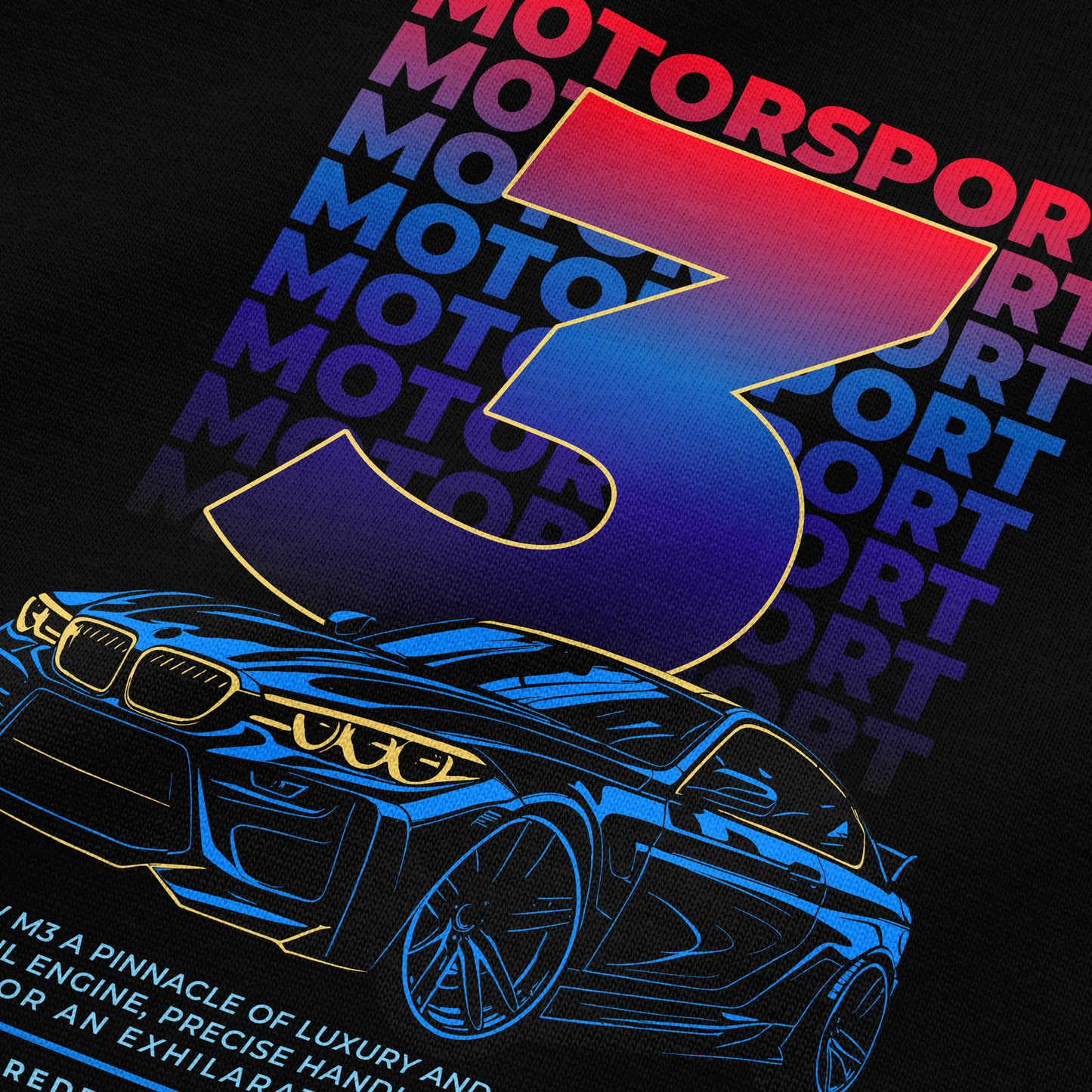 MOTORSPORT 3 : BLACK OVERSIZED T-SHIRT