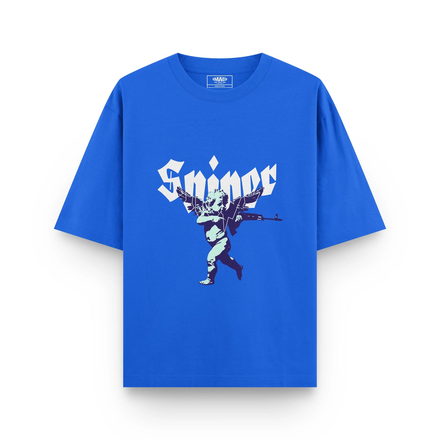 CUPID SNIPER : ROYAL BLUE OVERSIZED T-SHIRT