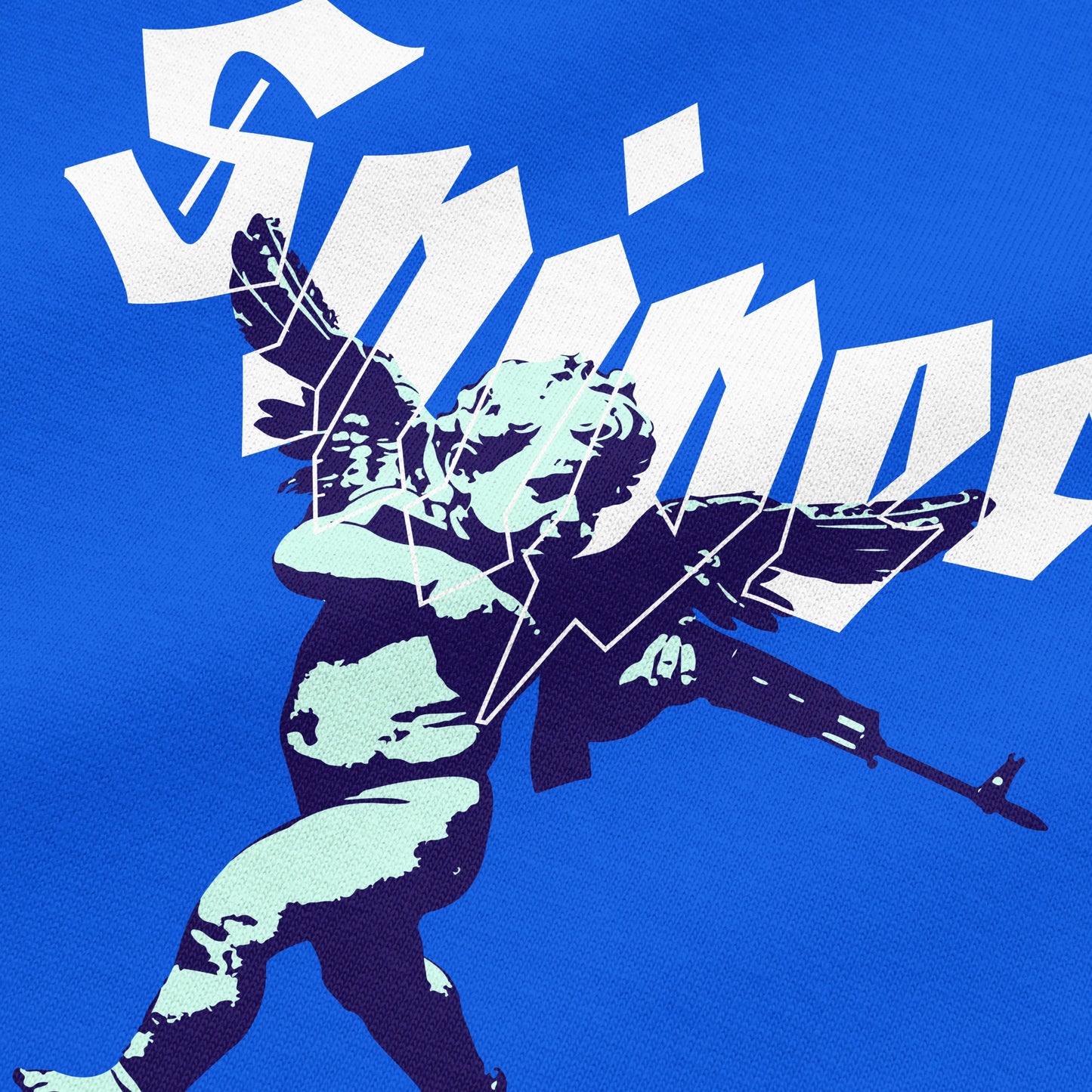 CUPID SNIPER : ROYAL BLUE OVERSIZED T-SHIRT