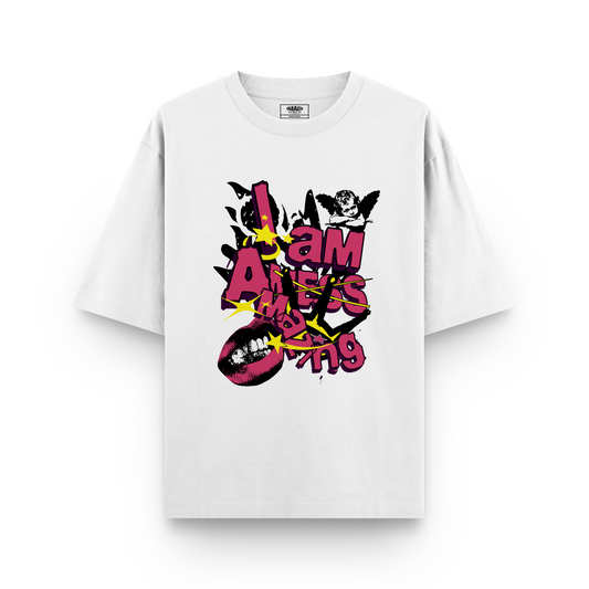 AMAZING : WHITE OVERSIZED T-SHIRT