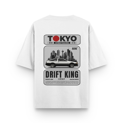 AE86 : WHITE OVERSIZED T-SHIRT