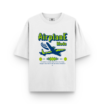 AIRPLANE MODE : WHITE OVERSIZED T-SHIRT