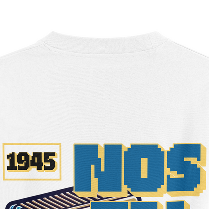 DIGITAL CLASSICS : WHITE OVERSIZED T-SHIRT