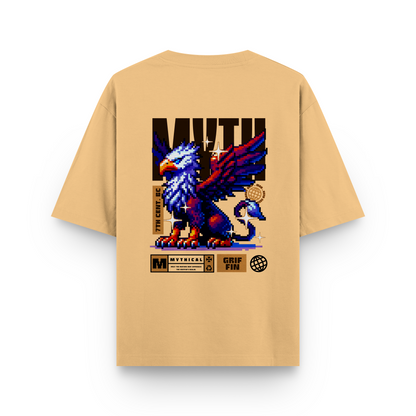 GRIFFIN : BEIGE OVERSIZED T-SHIRT