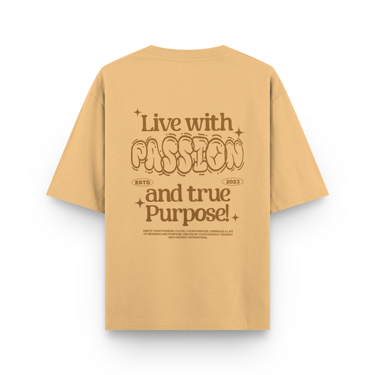 PASSION : BEIGE OVERSIZED T-SHIRT