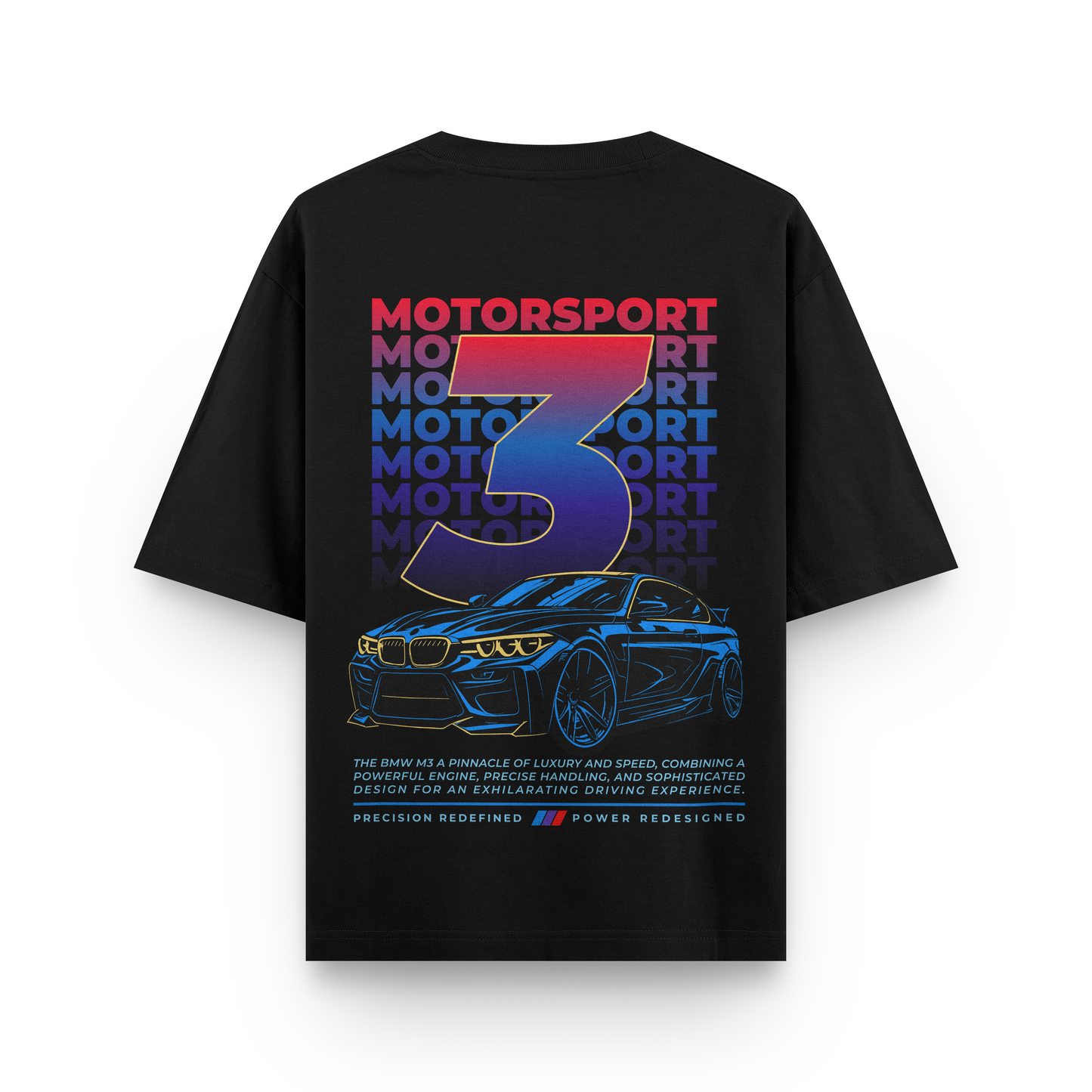 MOTORSPORT 3  : BLACK OVERSIZED T-SHIRT