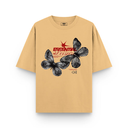 ESSENTIAL LEISURE : BEIGE OVERSIZED T-SHIRT