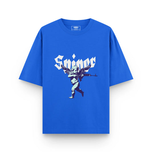 CUPID SNIPER : ROYAL BLUE OVERSIZED T-SHIRT
