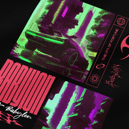 BABYLON : BLACK OVERSIZED T-SHIRT