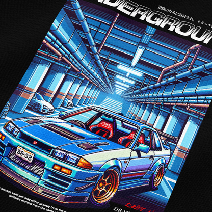 JDM PIXEL : BLACK OVERSIZED T-SHIRT