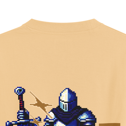 PIXEL PALADIN : BEIGE OVERSIZED T-SHIRT