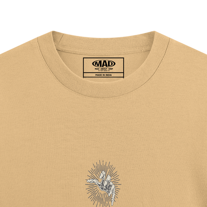 THE CURSE : BEIGE OVERSIZED T-SHIRT